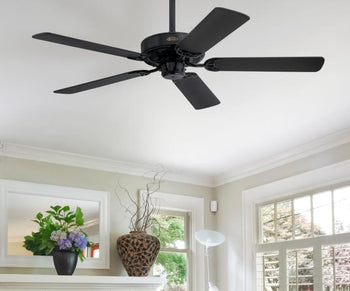 Contractor's Choice 52-Inch Five-Blade Indoor Ceiling Fan, Black Finish