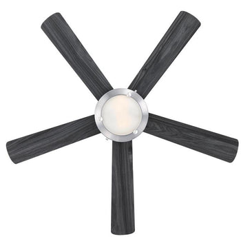 Comet 52-Inch Five-Blade Indoor Ceiling Fan, Brushed Nickel Finish with Dimmable LED Light Fixture