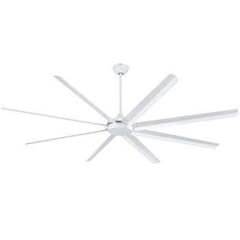Widespan 100-Inch Eight-Blade Indoor/Outdoor Ceiling Fan, White Finish, DC Motor, Remote Control Included