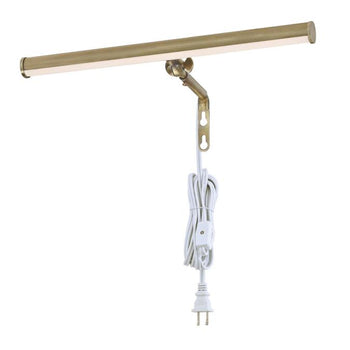 14-Inch 4W Adjustable LED Picture Light with Decorative Hinge, Antique Brass Finish