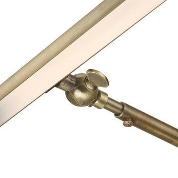 14-Inch 4W Adjustable LED Picture Light with Decorative Hinge, Antique Brass Finish