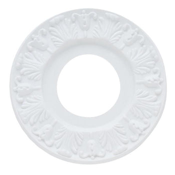 10-Inch Victorian Plastic Medallion, White Finish