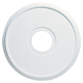 16-Inch Textured Plastic Medallion, White Finish