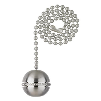 Beaded Ball Pull Chain, Brushed Nickel Finish