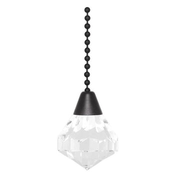 Prismatic Acrylic Diamond Pull Chain, Oil Rubbed Bronze Finish