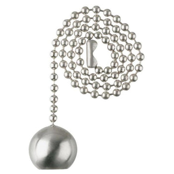 Ball Pull Chain, Brushed Nickel Finish