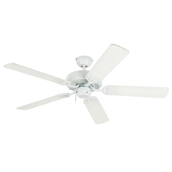 Contractor's Choice 52-Inch Five-Blade Indoor Ceiling Fan, White with White Blades