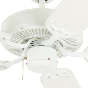 Contractor's Choice 52-Inch Five-Blade Indoor Ceiling Fan, White with White Blades