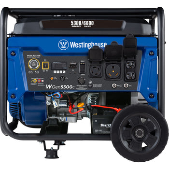 Westinghouse | WGen5300c portable generator front view on a white background