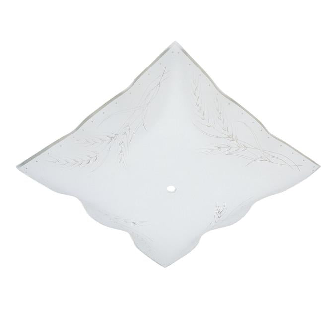 12-Inch Clear Wheat Design on White Ruffled Edge Diffuser | Westinghouse