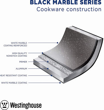 Westinghouse Wok Antiadherente De Mármol Negro 32 Cm Westinghouse Wok Antiadherente De Mármol Negro 32 Cm