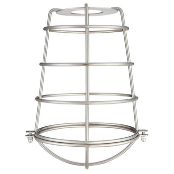 2 1/4-Inch Brushed Nickel Finish Cage Shade with Closed Bottom