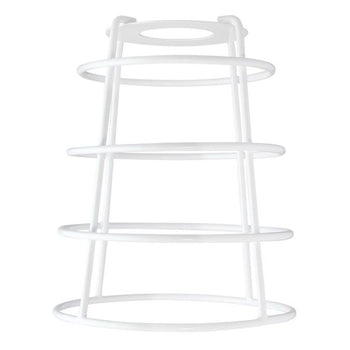 2 1/4-Inch White Finish Cage Shade with Open Bottom