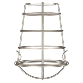2 1/4-Inch Brushed Nickel Cage Shade with Latched Bottom
