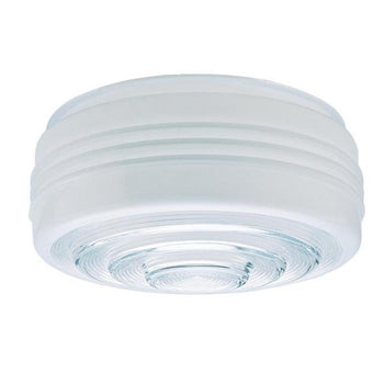 6 1/2-Inch White and Clear Drum Shade, 6-Pack