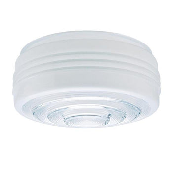 7 5/8-Inch White and Clear Drum Shade, 6-Pack