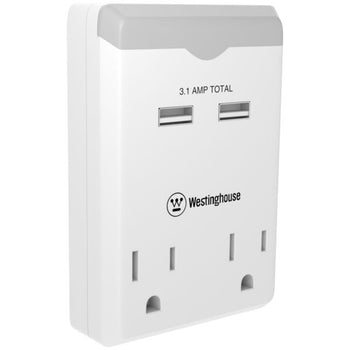 2-Outlet USB Night Light