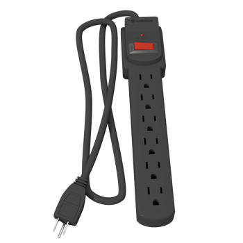 800J 6-out Surge Protector BLK