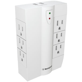 1200J 6-Outlet USB Swivel Surge Protector