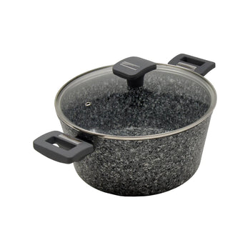 Gray granite marble finish casserole pot (9.5