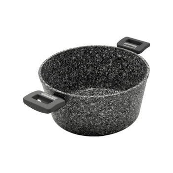 Gray granite marble finish casserole pot (11