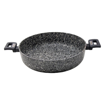 Gray granite marble finish casserole pot (11