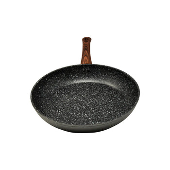Gray and wood marble finish frying pan (9.5