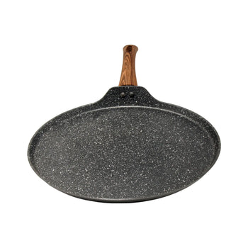 Gray and wood marble finish crepe pan (12.5
