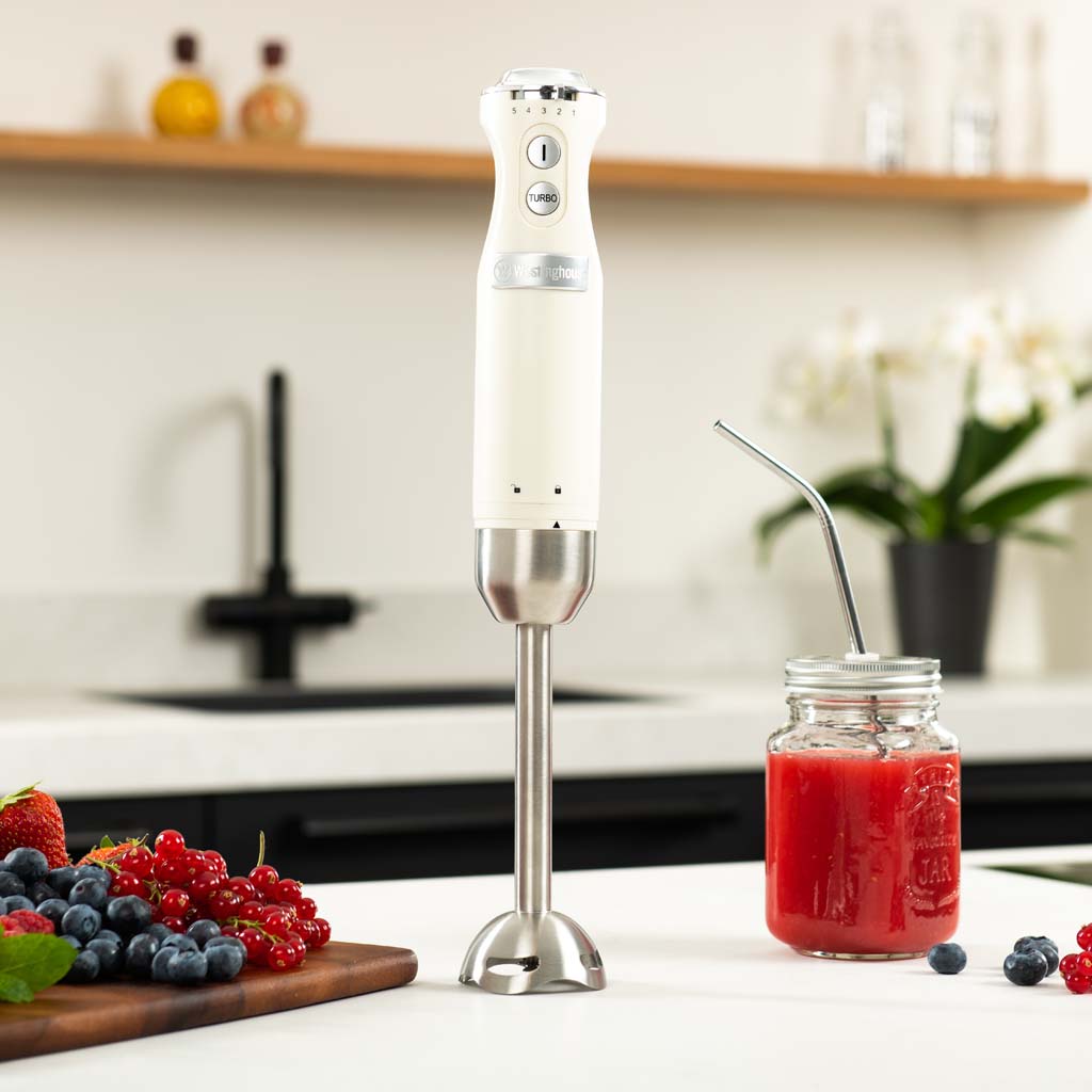 Wkhbs270Wh Retro Hand Blender ويستنغهاوس Https://Www.youtube.com/Watch?V=Kgkz_Qqf8Ss Westinghouse Retro Hand Blender Has 5 Speed Control With Turbo Function As Well As Stainless Steel Blending Rod And Blade. It Provides Professional Results For The Most Difficult Of Jobs. For More Than A Century, Westinghouse Has Consistently Provided Innovative, Reliable, High-Quality Products And Customer Service. It’s A Combination Of Groundbreaking Technology And Rock-Solid Dependability That’s Made Us One Of The World’s Most Trusted Brands.
&Lt;Ul Class=&Quot;Py-1 List-Disc Ml-7 Md:ml-4&Quot;&Gt;&Lt;Li Class=&Quot;Font-Heading-Light&Quot;&Gt;5 Speed Control&Lt;/Li&Gt;&Lt;Li Class=&Quot;Font-Heading-Light&Quot;&Gt;Turbo Function&Lt;/Li&Gt;&Lt;Li Class=&Quot;Font-Heading-Light&Quot;&Gt;Stainless Steel Blending Rod And Blades&Lt;/Li&Gt;&Lt;/Ul&Gt; وستنجهاوس خلاط يدوي ويستنجهاوس خلاط يدوي Wkhbs270Uwh - أبيض