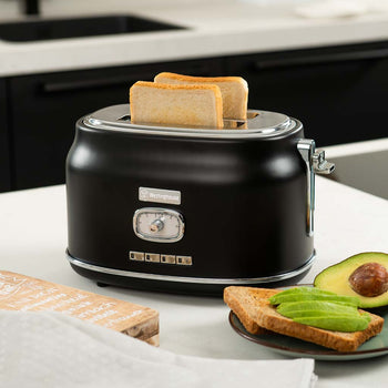 Retro Series Slice Toaster Black Westinghouse