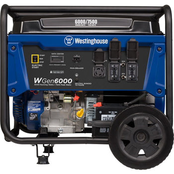 Westinghouse | WGen6000 portable generator front view on a white background.