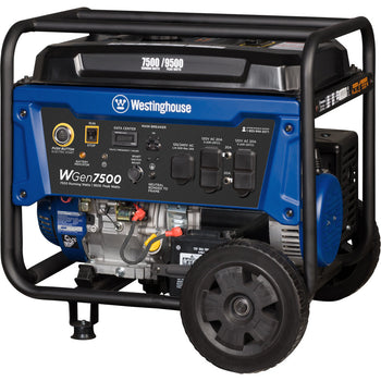 Westinghouse | WGen7500 portable generator front right view on a white background.